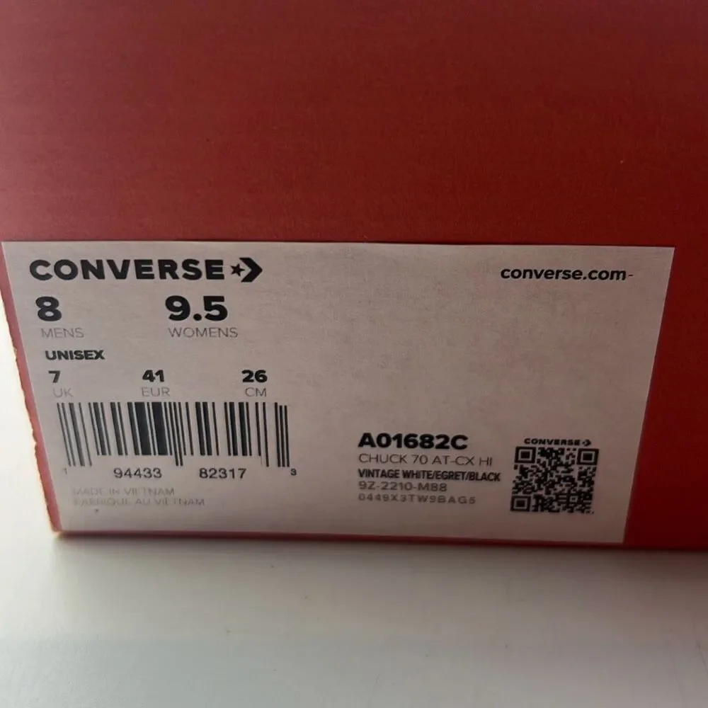 Converse‎ Chuck 70 AT-CX Casual unisex Shoe White A01682C Men 8 women 9.5 NWB - Picture 6 of 10